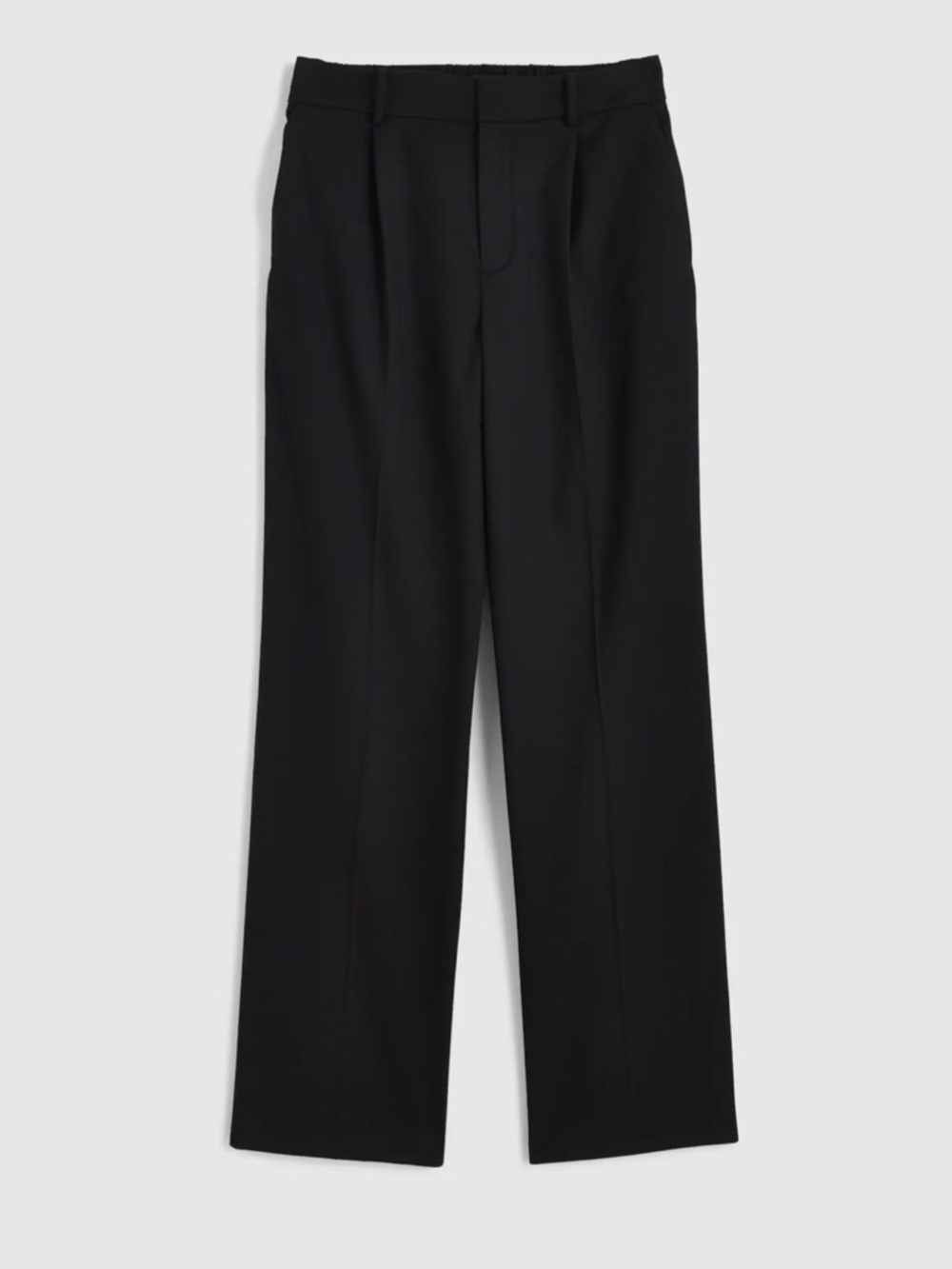 Madewell Slouchy Straight Pants in Brushed Twill Black